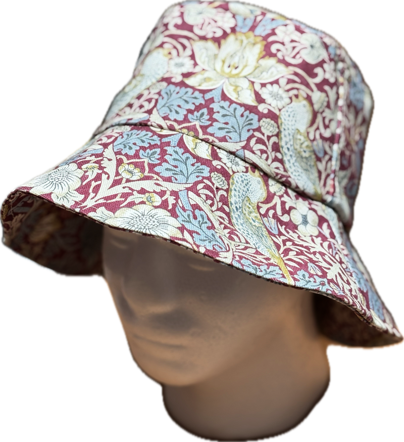 Liberty Bucket Hat - Strawberry Thief Plum